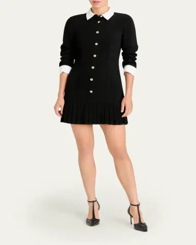 Cinq à Sept Luca Drapey Crepe Mini Shirtdress | Thumbnail 2 Cinq à Sept Luca Drapey Crepe Mini Shirtdress | Thumbnail 2