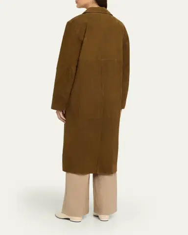 Vince Long Suede Coat | Thumbnail 3 Vince Long Suede Coat | Thumbnail 3