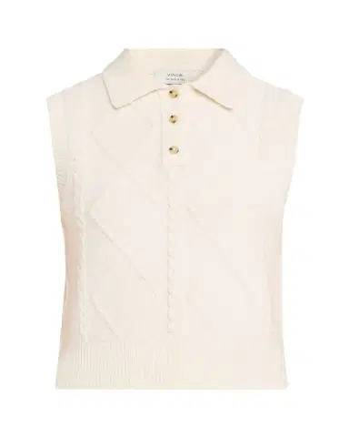 Vince Cable-Knit Polo Vest | Thumbnail 1 Vince Cable-Knit Polo Vest | Thumbnail 1