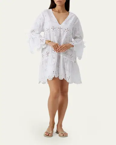 Melissa Odabash May Eyelet Embroidered Kaftan Coverup | Thumbnail 2 Melissa Odabash May Eyelet Embroidered Kaftan Coverup | Thumbnail 2
