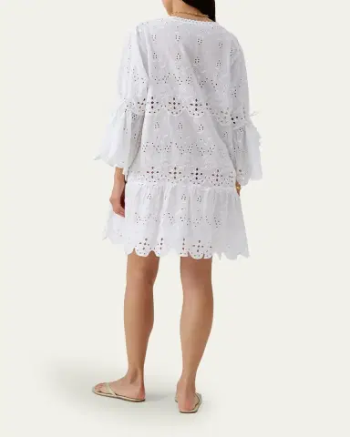 Melissa Odabash May Eyelet Embroidered Kaftan Coverup | Thumbnail 3 Melissa Odabash May Eyelet Embroidered Kaftan Coverup | Thumbnail 3