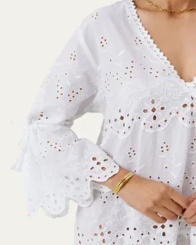 Melissa Odabash May Eyelet Embroidered Kaftan Coverup | Thumbnail 4 Melissa Odabash May Eyelet Embroidered Kaftan Coverup | Thumbnail 4