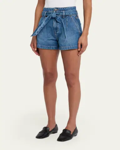 Veronica Beard Jaylen Belted Denim Shorts | Thumbnail 4 Veronica Beard Jaylen Belted Denim Shorts | Thumbnail 4