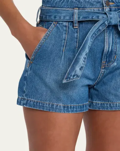 Veronica Beard Jaylen Belted Denim Shorts | Thumbnail 5 Veronica Beard Jaylen Belted Denim Shorts | Thumbnail 5