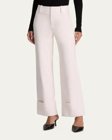 ALICE + OLIVIA Alexander Vegan Leather Cuffed Pants | Thumbnail 8 ALICE + OLIVIA Alexander Vegan Leather Cuffed Pants | Thumbnail 8
