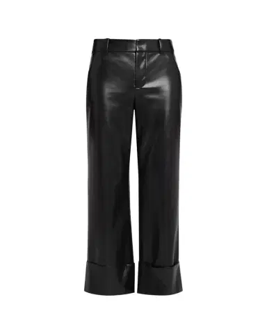 ALICE + OLIVIA Alexander Vegan Leather Cuffed Pants | Thumbnail 1 ALICE + OLIVIA Alexander Vegan Leather Cuffed Pants | Thumbnail 1
