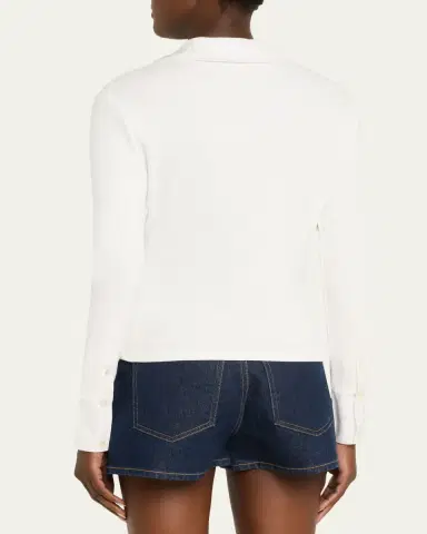 Veronica Beard Brenner Long-Sleeve Asymmetric Button Top | Thumbnail 3 Veronica Beard Brenner Long-Sleeve Asymmetric Button Top | Thumbnail 3