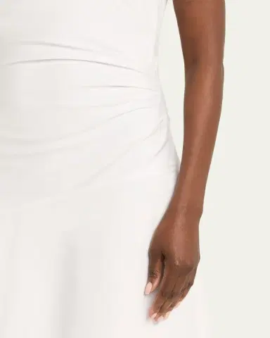 Veronica Beard Lisette Drop-Waist Stretch Cotton Midi Dress | Thumbnail 5 Veronica Beard Lisette Drop-Waist Stretch Cotton Midi Dress | Thumbnail 5