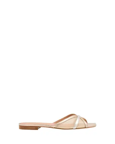 Malone Souliers Perla Multi Metallic Leather and Mesh Flat Slide Sandals | Thumbnail 1 Malone Souliers Perla Multi Metallic Leather and Mesh Flat Slide Sandals | Thumbnail 1