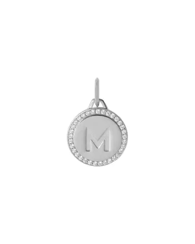 Jennifer Fisher Personalized Small Luxe Circle Charm with Pavé White Diamonds | Thumbnail 1 Jennifer Fisher Personalized Small Luxe Circle Charm with Pavé White Diamonds | Thumbnail 1
