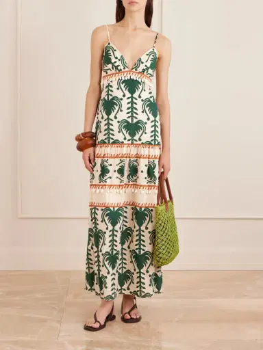 Johanna Ortiz Keeper Shell-embellished Printed Cotton-poplin Maxi Dress | Thumbnail 2 Johanna Ortiz Keeper Shell-embellished Printed Cotton-poplin Maxi Dress | Thumbnail 2
