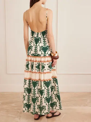 Johanna Ortiz Keeper Shell-embellished Printed Cotton-poplin Maxi Dress | Thumbnail 3 Johanna Ortiz Keeper Shell-embellished Printed Cotton-poplin Maxi Dress | Thumbnail 3