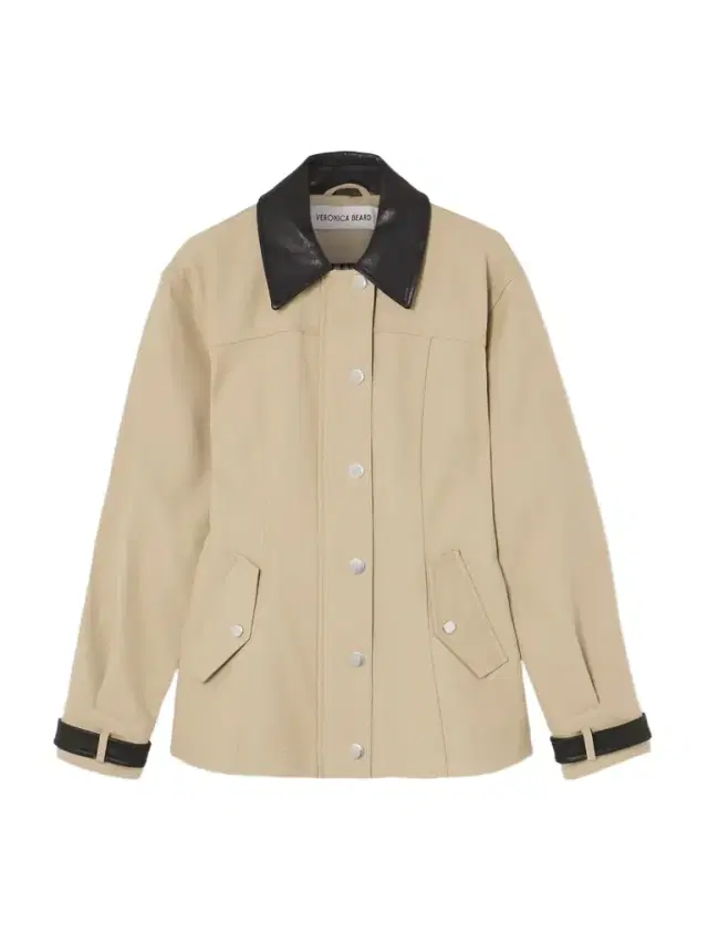 Talla Leather-trimmed Cotton Jacket Talla Leather-trimmed Cotton Jacket