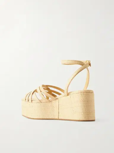 Loeffler Randall Channing Raffia Platform Wedge Sandals | Thumbnail 3 Loeffler Randall Channing Raffia Platform Wedge Sandals | Thumbnail 3