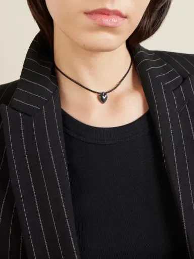 Jennifer Fisher Puffy Heart Silver-plated And Leather Choker | Thumbnail 2 Jennifer Fisher Puffy Heart Silver-plated And Leather Choker | Thumbnail 2