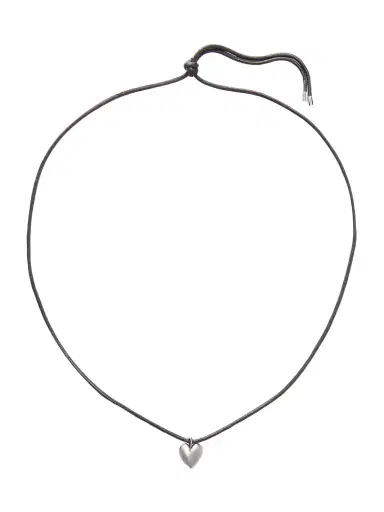 Jennifer Fisher Puffy Heart Silver-plated And Leather Choker | Thumbnail 1 Jennifer Fisher Puffy Heart Silver-plated And Leather Choker | Thumbnail 1