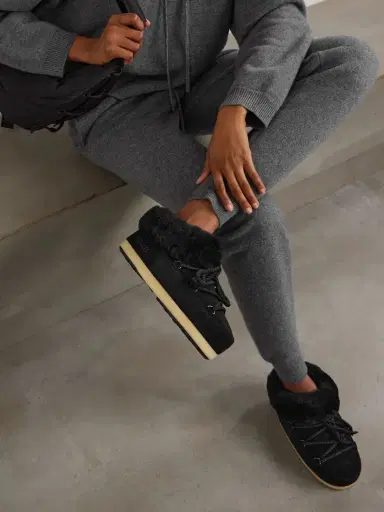 Moon Boot Evx Shearling-trimmed Suede Ankle Boots | Thumbnail 2 Moon Boot Evx Shearling-trimmed Suede Ankle Boots | Thumbnail 2