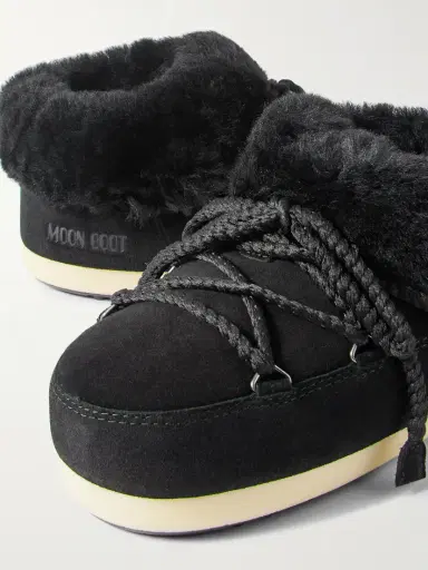 Moon Boot Evx Shearling-trimmed Suede Ankle Boots | Thumbnail 4 Moon Boot Evx Shearling-trimmed Suede Ankle Boots | Thumbnail 4