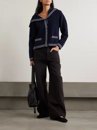 Daughter Saoirse Sailor Striped Wool Cardigan | Thumbnail 2 Daughter Saoirse Sailor Striped Wool Cardigan | Thumbnail 2