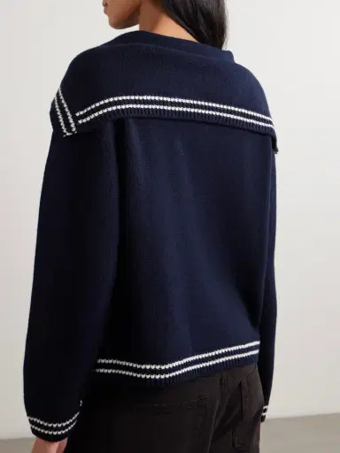 Daughter Saoirse Sailor Striped Wool Cardigan | Thumbnail 3 Daughter Saoirse Sailor Striped Wool Cardigan | Thumbnail 3