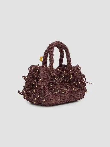 Made For A Woman Women's Fanny Spaghetti Woven Beaded Top Handle Bag | Thumbnail 5 Made For A Woman Women's Fanny Spaghetti Woven Beaded Top Handle Bag | Thumbnail 5