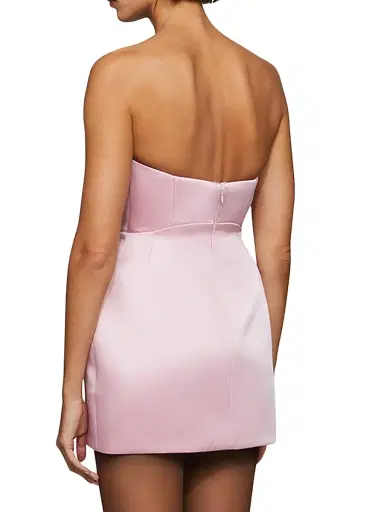 Et Ochs Women's Jaxon Satin Strapless Minidress - Light Pink | Thumbnail 4 Et Ochs Women's Jaxon Satin Strapless Minidress - Light Pink | Thumbnail 4