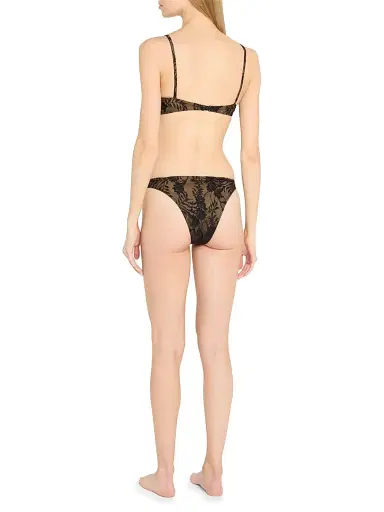 Norma Kamali Women's Luca Floral Lace Bikini Bottom - Black | Thumbnail 3 Norma Kamali Women's Luca Floral Lace Bikini Bottom - Black | Thumbnail 3