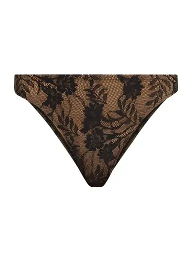Norma Kamali Women's Luca Floral Lace Bikini Bottom - Black | Thumbnail 1 Norma Kamali Women's Luca Floral Lace Bikini Bottom - Black | Thumbnail 1