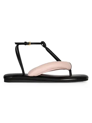 Givenchy Women's Boudoir Bicolor Thongs in Nappa Leather - Black Pink | Thumbnail 1 Givenchy Women's Boudoir Bicolor Thongs in Nappa Leather - Black Pink | Thumbnail 1