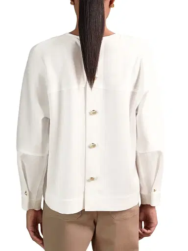 Reiss Women's Natalia Satin Button-Back Top - | Thumbnail 4 Reiss Women's Natalia Satin Button-Back Top - | Thumbnail 4