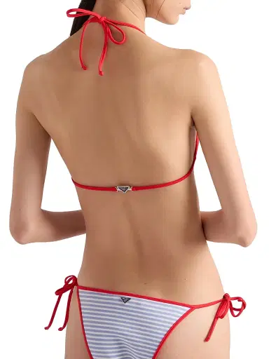 Prada Women's Interlock Jersey Bikini Bottom - Blue | Thumbnail 4 Prada Women's Interlock Jersey Bikini Bottom - Blue | Thumbnail 4