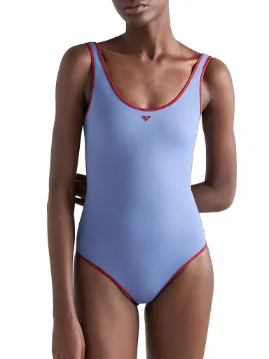 Prada Women's Jersey One-Piece Swimsuit - Blue | Thumbnail 3 Prada Women's Jersey One-Piece Swimsuit - Blue | Thumbnail 3