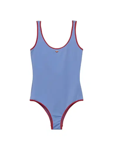 Prada Women's Jersey One-Piece Swimsuit - Blue | Thumbnail 1 Prada Women's Jersey One-Piece Swimsuit - Blue | Thumbnail 1