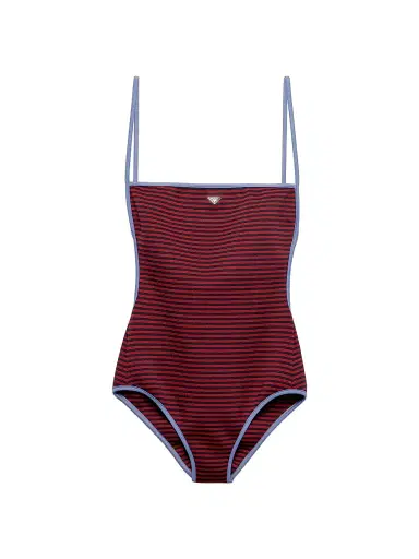 Prada Women's One-Piece Interlock Jersey Swimsuit - Dark Red | Thumbnail 1 Prada Women's One-Piece Interlock Jersey Swimsuit - Dark Red | Thumbnail 1