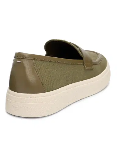 Giuseppe Zanotti Men's Apron Toe Canvas Penny Loafers - Caky | Thumbnail 3 Giuseppe Zanotti Men's Apron Toe Canvas Penny Loafers - Caky | Thumbnail 3