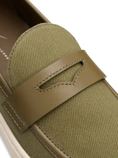 Giuseppe Zanotti Men's Apron Toe Canvas Penny Loafers - Caky | Thumbnail 5 Giuseppe Zanotti Men's Apron Toe Canvas Penny Loafers - Caky | Thumbnail 5
