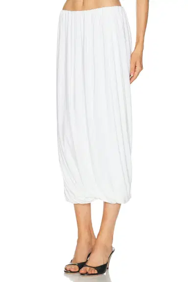 Norma Kamali Twist Midcalf Skirt | Thumbnail 3 Norma Kamali Twist Midcalf Skirt | Thumbnail 3