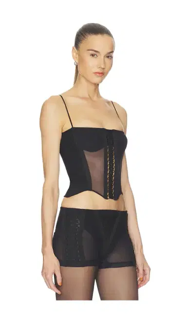 HAELO Layered Lace Up Corset Top | Thumbnail 2 HAELO Layered Lace Up Corset Top | Thumbnail 2