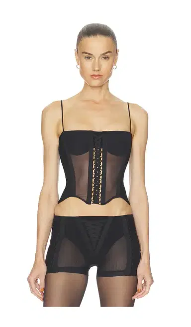 HAELO Layered Lace Up Corset Top | Thumbnail 1 HAELO Layered Lace Up Corset Top | Thumbnail 1