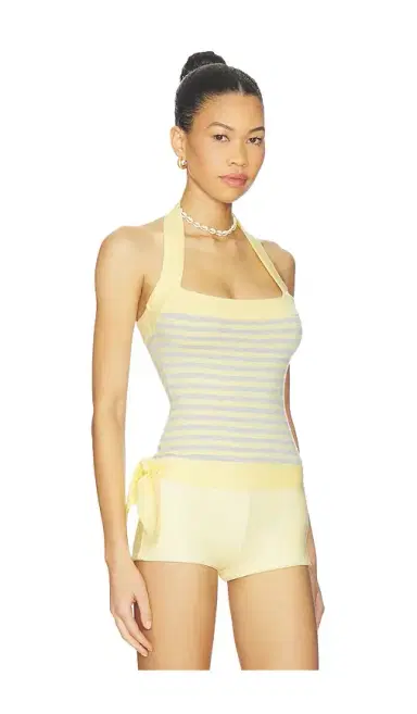 Frankies Bikinis Quinn Cloud Knit Halter Top | Thumbnail 2 Frankies Bikinis Quinn Cloud Knit Halter Top | Thumbnail 2