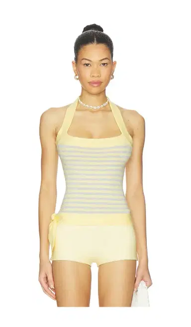 Frankies Bikinis Quinn Cloud Knit Halter Top | Thumbnail 1 Frankies Bikinis Quinn Cloud Knit Halter Top | Thumbnail 1