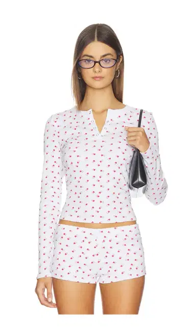 Frankies Bikinis Amora Cotton Long Sleeve Shirt | Thumbnail 1 Frankies Bikinis Amora Cotton Long Sleeve Shirt | Thumbnail 1