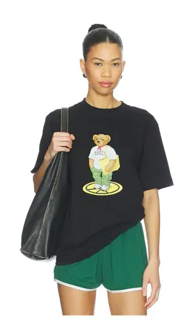Market Stand For Peace Bear T-Shirt | Thumbnail 1 Market Stand For Peace Bear T-Shirt | Thumbnail 1