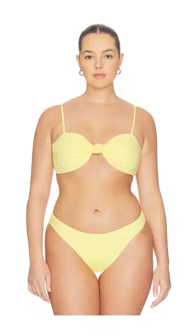Good American Matte Twist Bandeau Bikini Top | Thumbnail 2 Good American Matte Twist Bandeau Bikini Top | Thumbnail 2