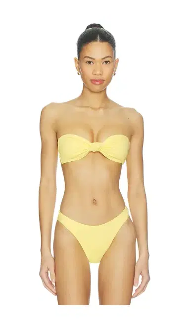 Good American Matte Twist Bandeau Bikini Top | Thumbnail 1 Good American Matte Twist Bandeau Bikini Top | Thumbnail 1