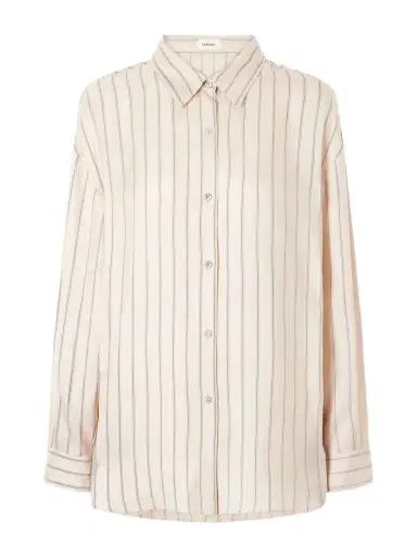 Versace Pinstriped Silk-twill Shirt | Thumbnail 1 Versace Pinstriped Silk-twill Shirt | Thumbnail 1