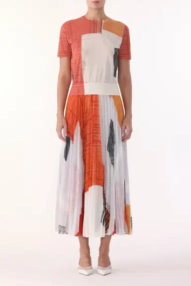 Jason Wu Collection SHORT SLEEVE KNIT TOP WITH CAT PAWS ARTWORK BY ROBERT RAUSCHENBERG | Thumbnail 2 Jason Wu Collection SHORT SLEEVE KNIT TOP WITH CAT PAWS ARTWORK BY ROBERT RAUSCHENBERG | Thumbnail 2