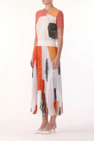 Jason Wu Collection SHORT SLEEVE KNIT TOP WITH CAT PAWS ARTWORK BY ROBERT RAUSCHENBERG | Thumbnail 3 Jason Wu Collection SHORT SLEEVE KNIT TOP WITH CAT PAWS ARTWORK BY ROBERT RAUSCHENBERG | Thumbnail 3