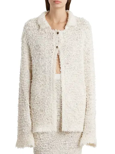 Khaite Women's Jannae Boucle-Knit Cardigan - | Thumbnail 3 Khaite Women's Jannae Boucle-Knit Cardigan - | Thumbnail 3