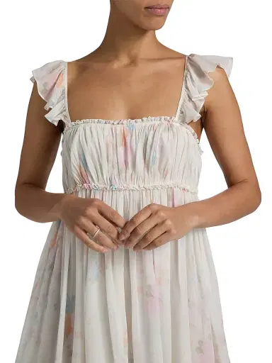 LoveShackFancy Women's Zanira Smocked A-Line Minidress - Candied Sugar | Thumbnail 6 LoveShackFancy Women's Zanira Smocked A-Line Minidress - Candied Sugar | Thumbnail 6